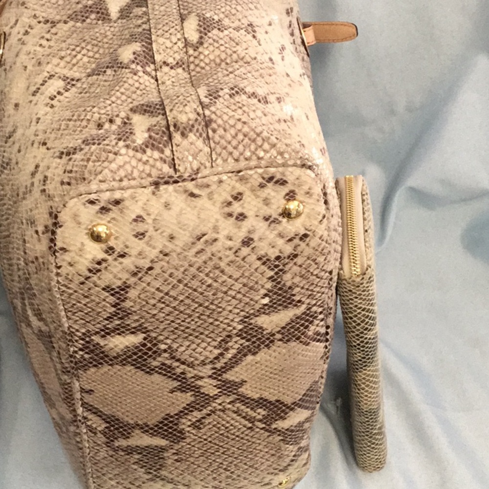 Michael Kors Snakeskin Tote. Wallet is sold - Picture 7 of 16